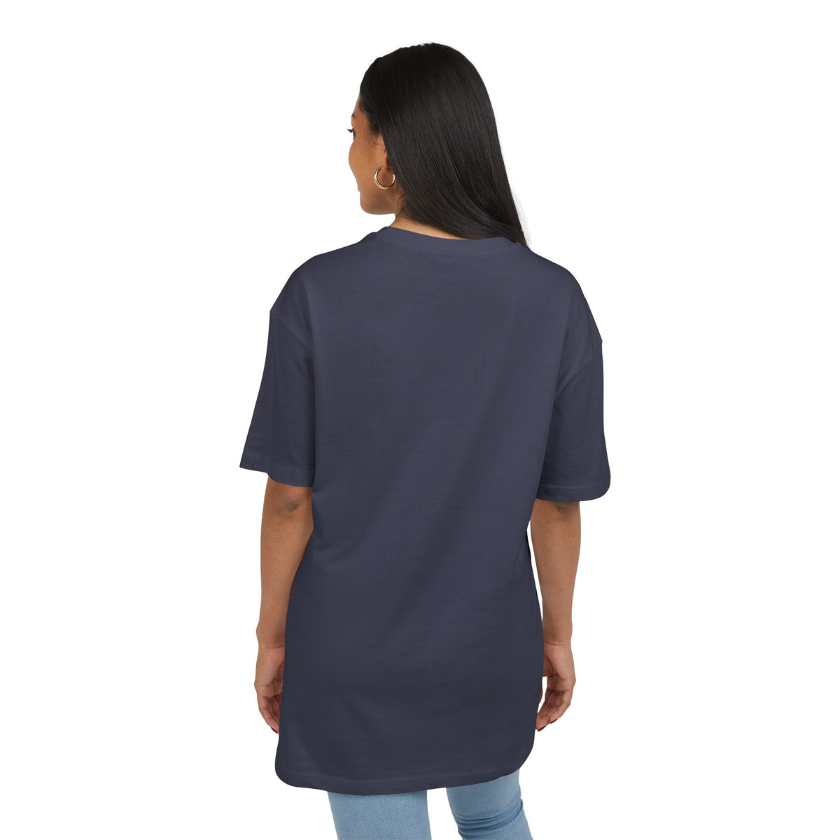 Getragen: Out of Juice · Oversize – Model von hinten