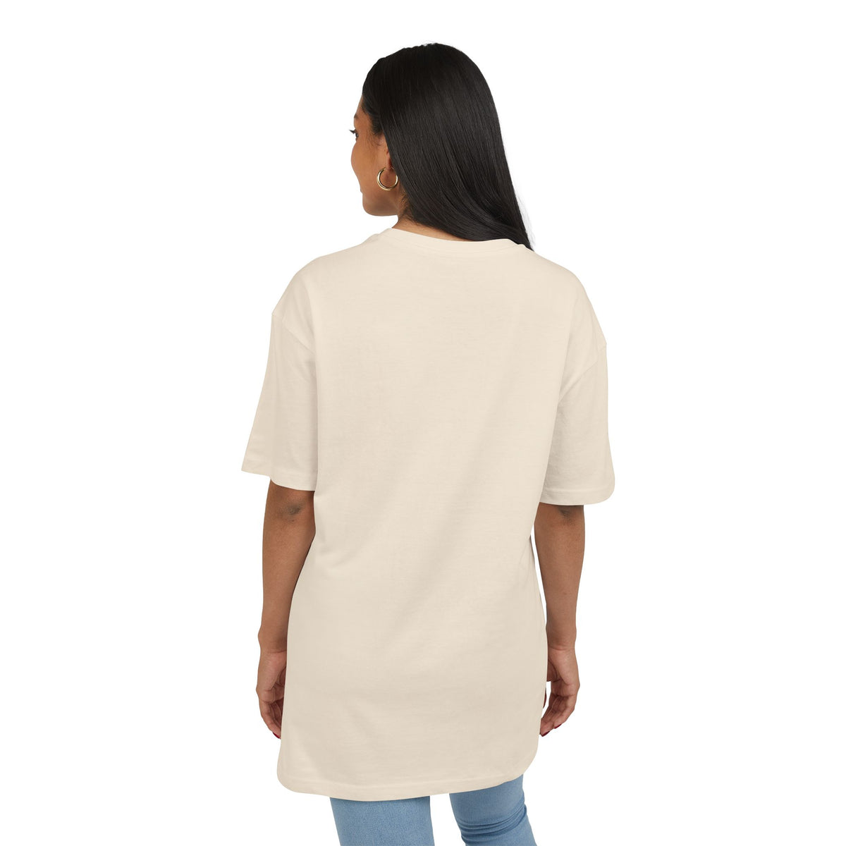 Getragen: Absolutely Fried · Oversize – Model von hinten